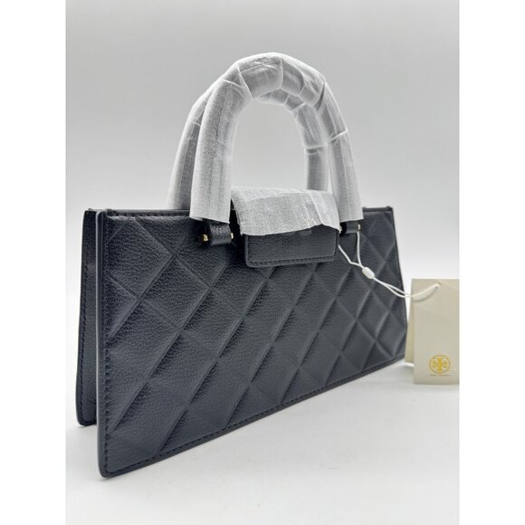 TORY BURCH Fleming East West leather small women's tote - Black - Picture 4 of 8